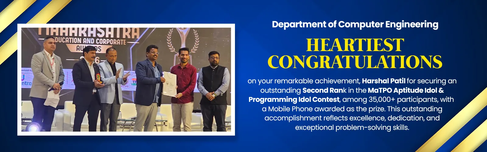 Heartiest Congratulations